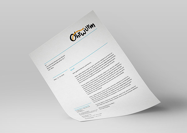 Kinderhaus Ohrwurm Briefpapier